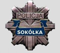Policyjna gwiazda z napisem POLICJA SOKÓŁKA