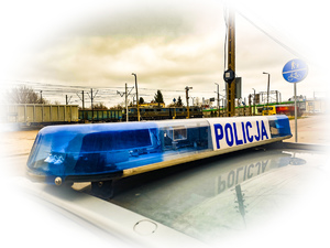 Światła błyskowe radiowozu.