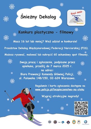 Ulotka informująca o konkursie.