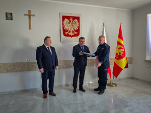 Pożegnanie emerytowanych policjantów.