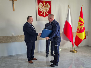 Pożegnanie emerytowanych policjantów.