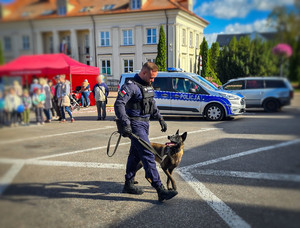 Policjanci podczas festynu Bezpieczny powrót do szkoły