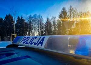 Światła błyskowe radiowozu.